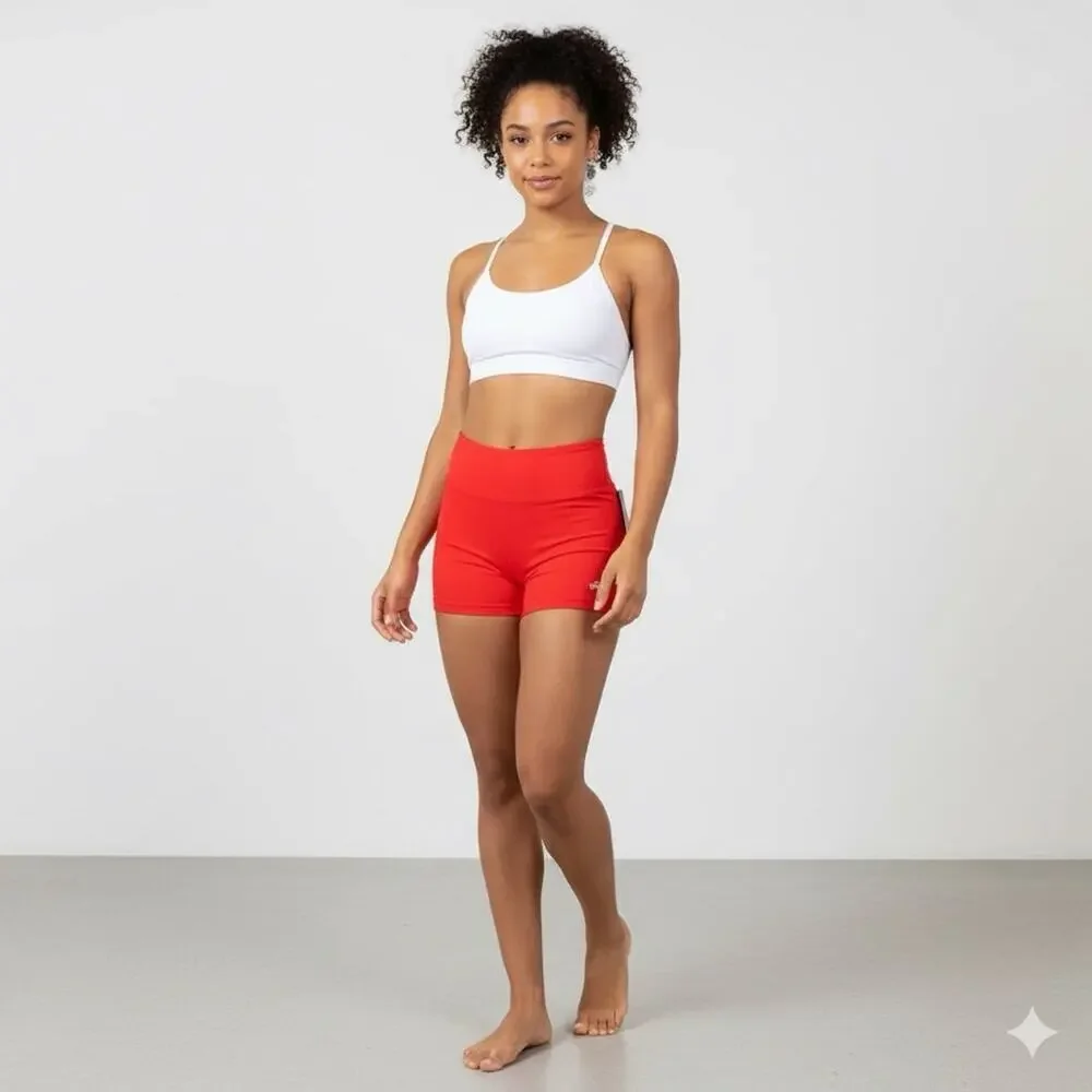 Mariia Crown CL high waist dance short shorts bottoms NWT red dancewear